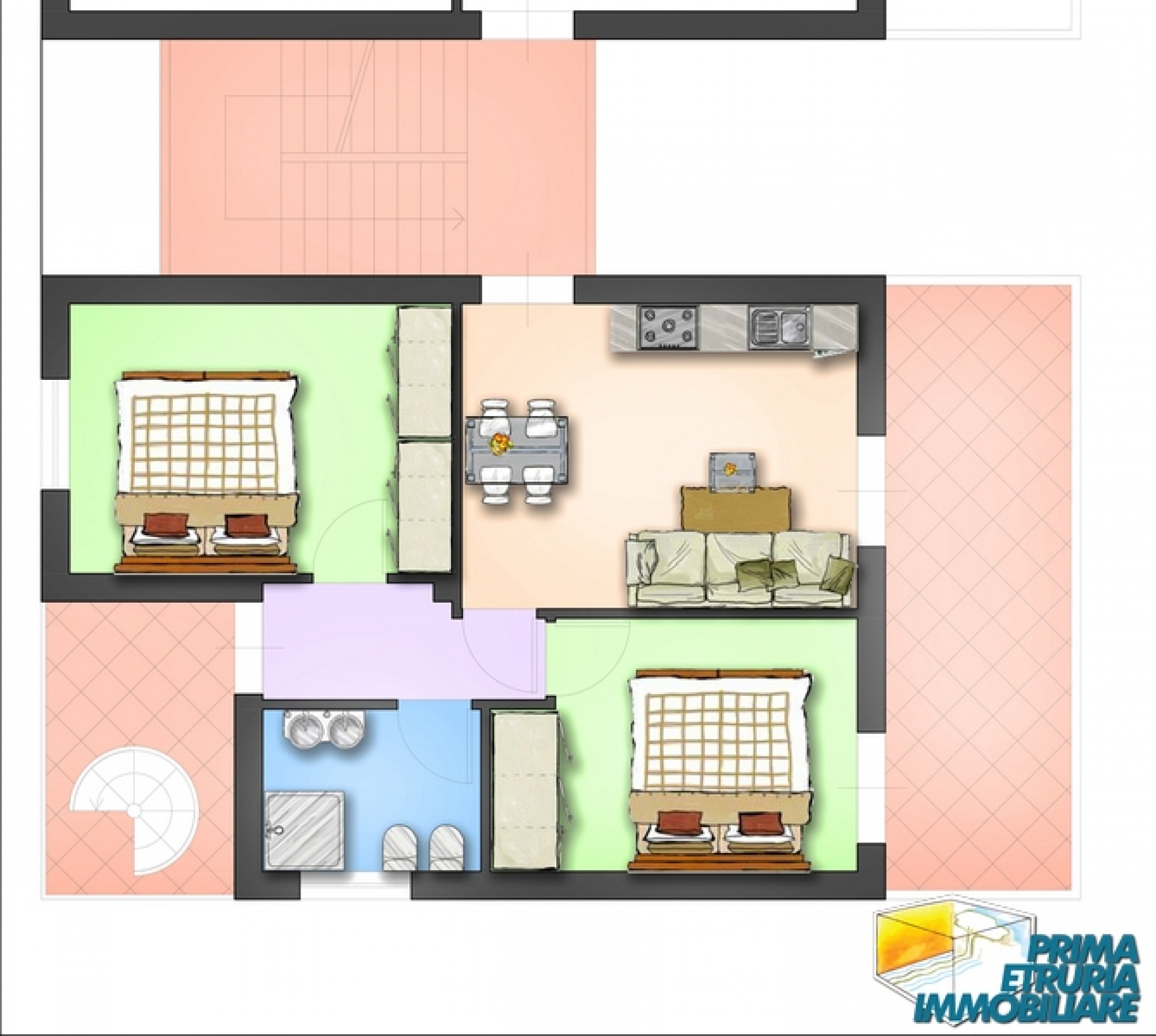 APPARTAMENTO DI PROSSIMA REALIZZAZIONE CON FANTASTICO SOLARIUM - ZONA ROSMARINA -