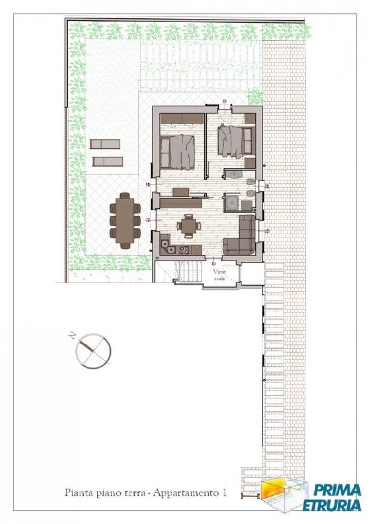 Appartamento in costruzione con giardino privato e ingresso indipendente - Zona Centro -