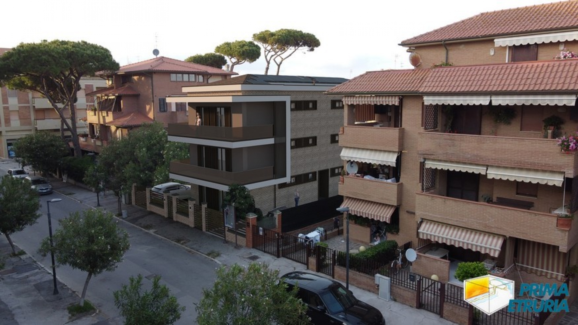 Appartamento al primo piano con terrazzo in elegante nuova costruzione - Zona Centro -