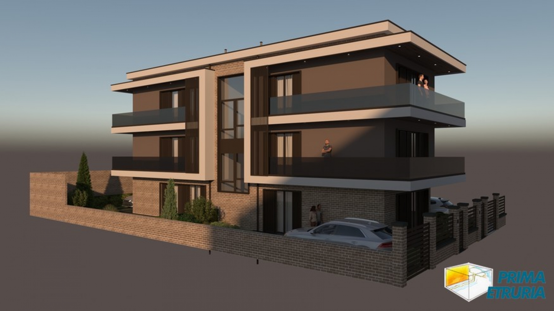 Appartamento al primo piano con terrazzo in elegante nuova costruzione - Zona Centro -