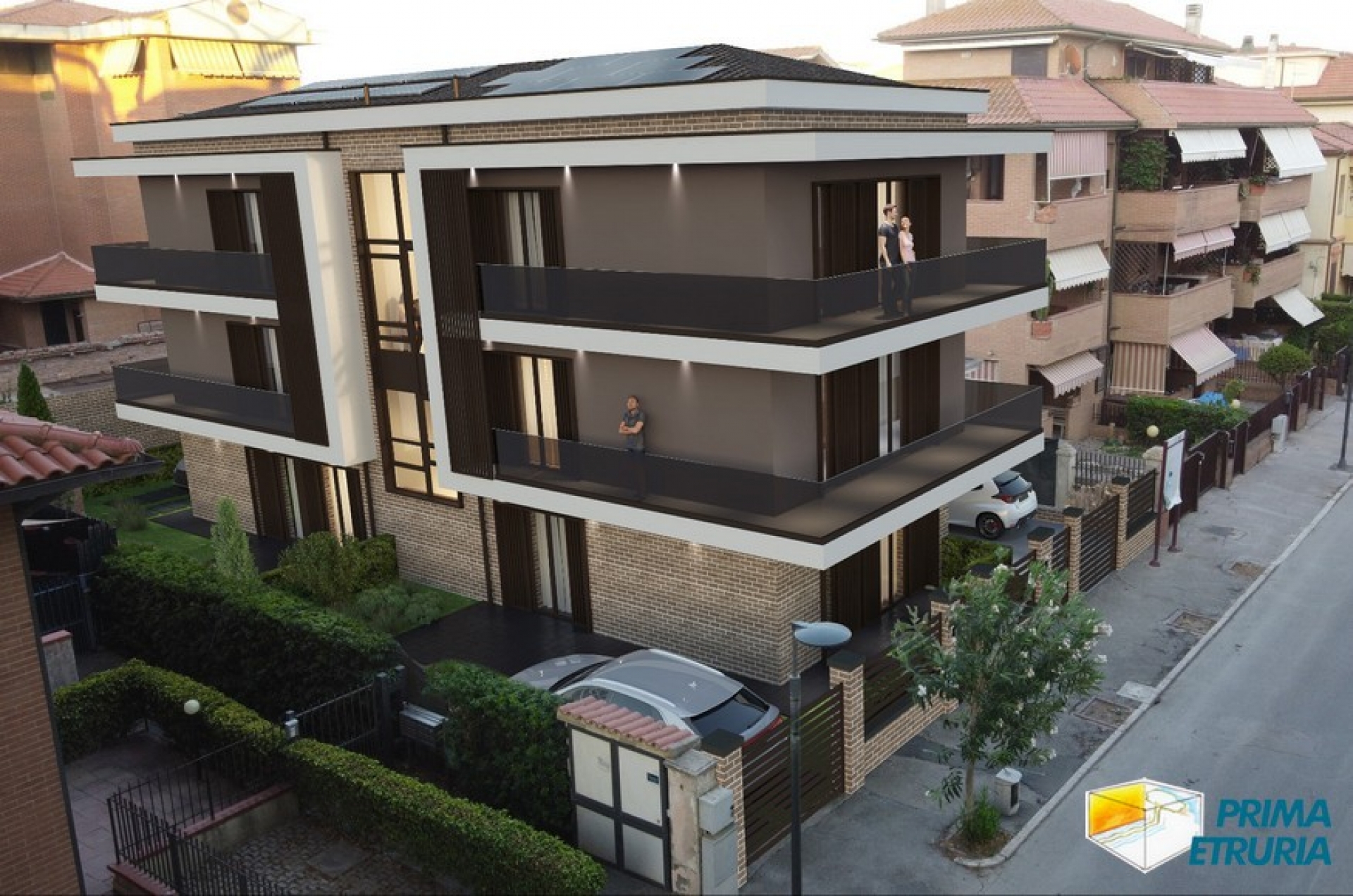 Appartamento al primo piano con terrazzo in elegante nuova costruzione - Zona Centro -