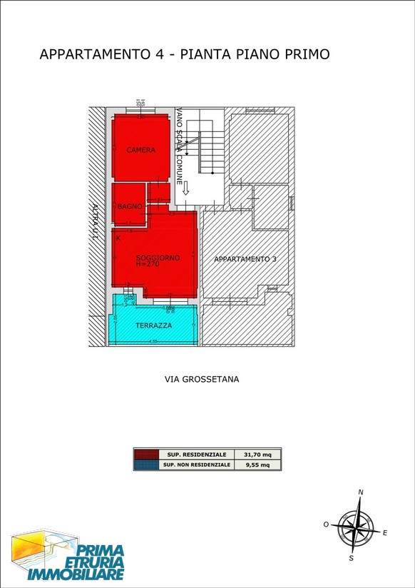 Bilocale con terrazza e ambienti ben distribuiti - ZONA CENTRO -
