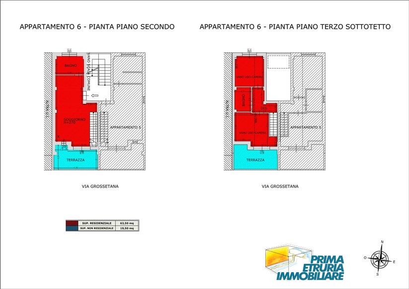 Attico su due livelli con ampi spazi e terrazza con magnifica vista - ZONA CENTRO -