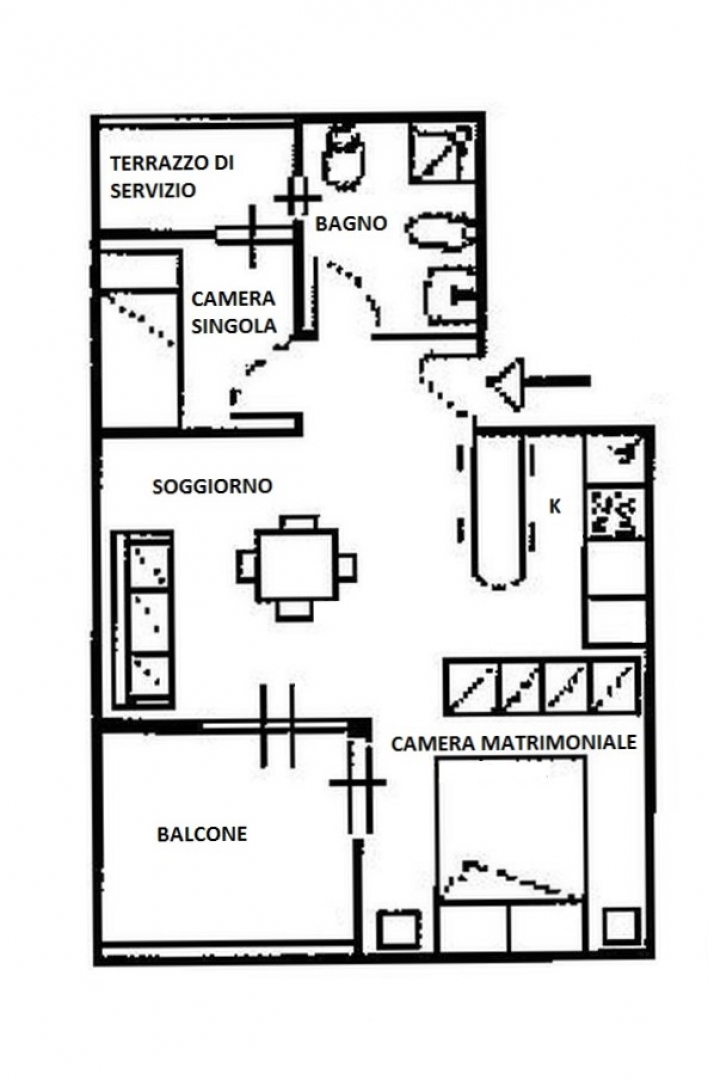 TRILOCALE VISTA MARE - ZONA CENTRALE -